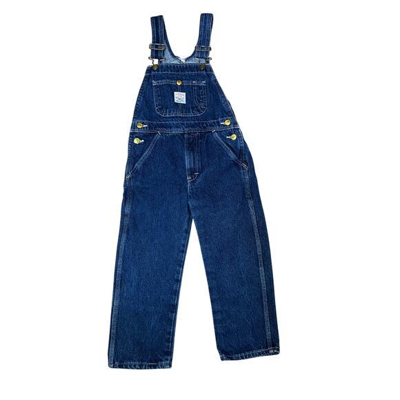 Vintage Pointer Brand Denim blue jean overalls youth size 6 made in USA